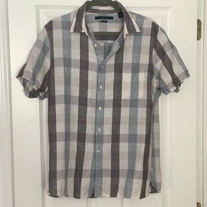 Perry Ellis Linen/Cotton blend slim fit shirt